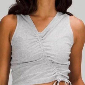 Lululemon Gray Front Cinch Tank Top - Size 6